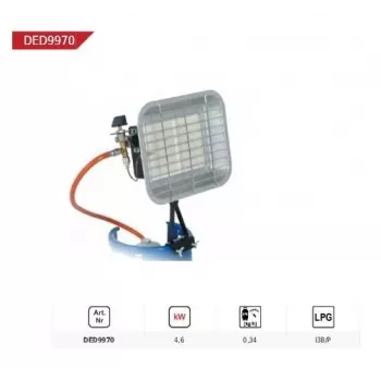 DEDRA Θερμοπομπός υγραερίου για φιάλη 4,6kW
