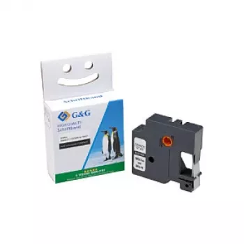 G&G Συμβατή ταινία ετικετών για DYMO D1, 12 mm x 7 m, Μαύρο σε Κίτρινο