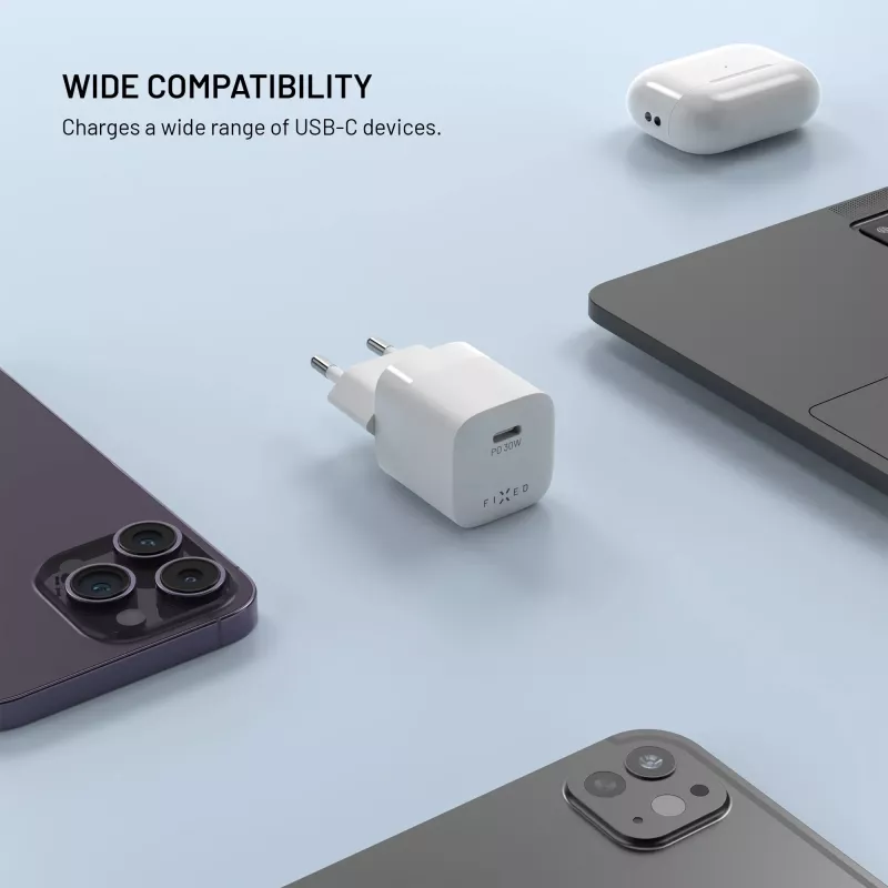 Fixed Mini Φορτιστής USB-C GaN 30W - Μαύρο