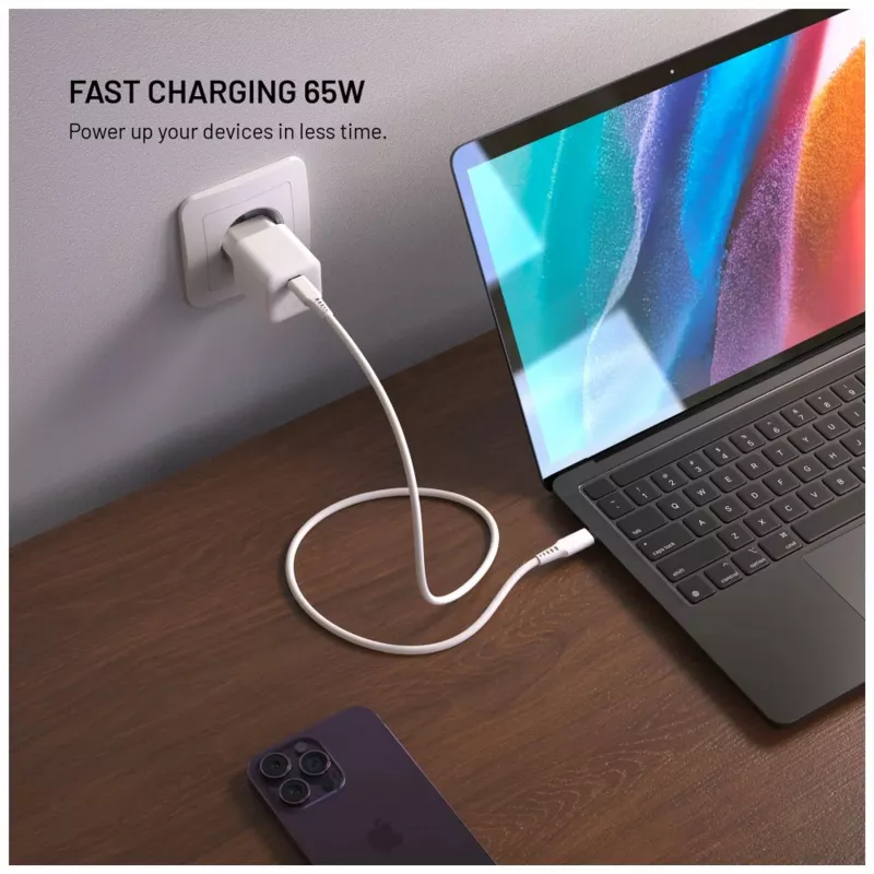 Σταθερό Mini-GaN τροφοδοτικό με έξοδο USB-C και υποστήριξη PD, 65W