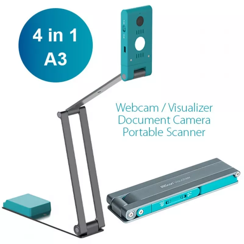 IRIScan Visualizer 7 Dyslexic - Επιτραπέζιος σαρωτής A3, 13MP, USB, Arktisblau/Ασημί