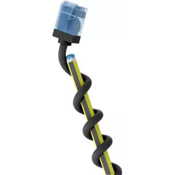 Goobay Υπερεύκαμπτο CAT 6A Slim U/UTP Patch καλώδιο, Μαύρο, 0,25 m, Εξαιρετικά κοντά Snagless βύσματα 74233