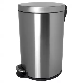HELIT Classic Ποδοκίνητος κάδος απορριμμάτων 20 L Ατσάλι Ασημί Anti-Fingerprint Στρογγυλός με αφαιρούμενο εσωτερικό κάδο H2403600