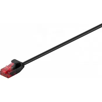 Goobay CAT 6 Slim Patch καλώδιο, U/UTP, Μαύρο, 0,5 m 93713