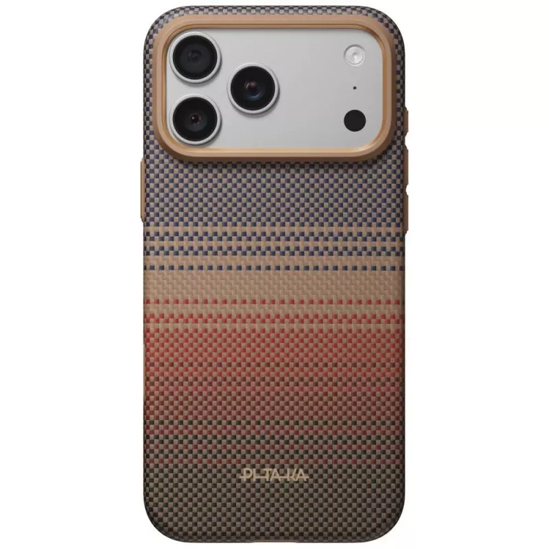PITAKA Summa Θήκη για iPhone 18 Pro Max / 17 Pro Max – Θήκη κινητού Sunset Aramidfaser MagSafe