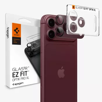 Spigen Optik Pro XL GLAS.TR EZ FIT γυαλί προστασίας φακού κάμερας για iPhone 18 Pro Max – Dark Cherry
