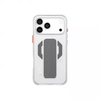 SKINARMA Haxa θήκη για iPhone 17 Pro Max με μαγνητική φόρτιση και βάση με λαβή - Διάφανο