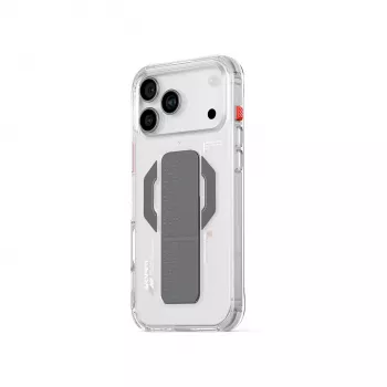 SKINARMA Haxa θήκη για iPhone 17 Pro Max με μαγνητική φόρτιση και βάση με λαβή - Διάφανο