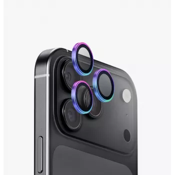 UNIQ Optix Aluguard (DX2) προστασία φακού κάμερας για iPhone 18 Pro / iPhone 18 Pro Max – Iridescent με εφαρμογέα