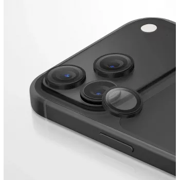 UNIQ Optix Aluguard (DX2) προστασία φακού κάμερας για iPhone 18 Pro / iPhone 18 Pro Max – μαύρο με εφαρμογέα