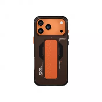 SKINARMA Haxa θήκη για iPhone 17 Pro με μαγνητική φόρτιση και βάση grip, γραφίτης