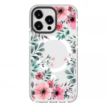 Evelatus Apple iPhone 15 Pro Διάφανη Θήκη με MagSafe - Εξατομικευμένη Εκτύπωση Διάφανη PC+TPU