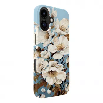Evelatus Apple iPhone 16 Slim Shell με MagSafe – Custom Print Flower Blue