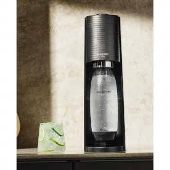 SodaStream Terra Megapack Μαύρο Συσκευή Ανθρακούχου Νερού με 3 Φιάλες και Quick Connect Φιάλη CO2
