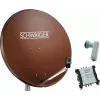 SCHWAIGER Δορυφορικό σύστημα 80 cm 6 συνδρομητών Quattro LNB (χωρίς Switch) Κεραμιδί με Multischalter 5/6