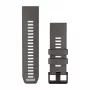 Garmin QuickFit 26 Λουράκια Ρολογιού, Pebble Grey/Silver Grey Σιλικόνη [010-14510-00]