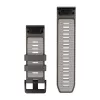 Garmin QuickFit 26 Λουράκια Ρολογιού, Pebble Grey/Silver Grey Σιλικόνη [010-14510-00]