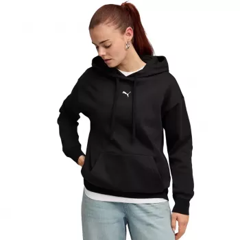 Puma ESS Centered Cat Logo Relaxed φούτερ με κουκούλα γυναικείο μαύρο μέγεθος M