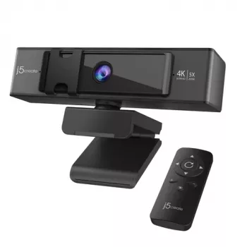 j5create JVCU435-N 4K Ultra HD webcam με 5x ψηφιακό zoom και τηλεχειριστήριο