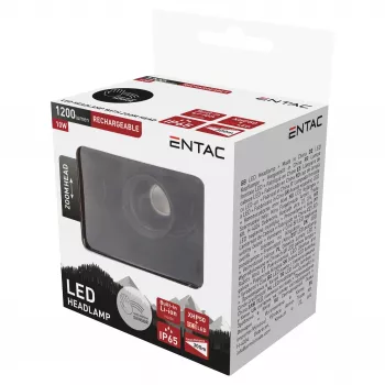 ENTAC EHL-ZH-10W-R φακός κεφαλής zoom με επαναφορτιζόμενη μπαταρία 10W αισθητήρας κίνησης
