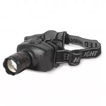 ENTAC EHL-ZOOM-1W-PL Zoom 1W LED φακός κεφαλής, μαύρο