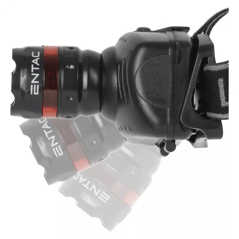 ENTAC EHL-ZOOM-1W-PL Zoom 1W LED φακός κεφαλής, μαύρο