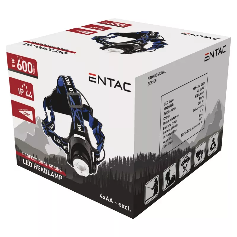 ENTAC Zoom 5W αλουμινίου LED φακός
