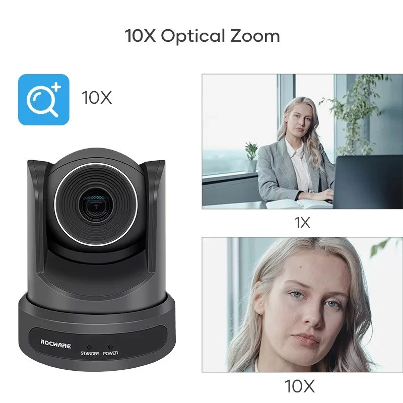 ROCWARE RC20 PTZ κάμερα 1080p 12x οπτικό Zoom HDMI USB 3.0 LAN