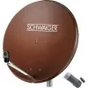 SCHWAIGER σετ δορυφορικής κεραίας 80 cm με Single LNB, κεραμιδί