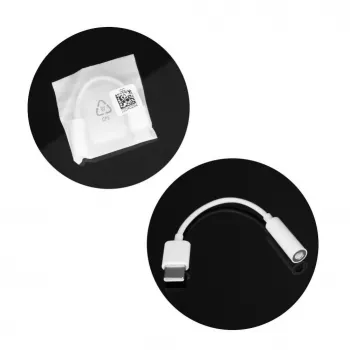 Huawei CM20 καλώδιο προσαρμογέα USB-C σε 3,5 mm - λευκό