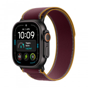 Apple Watch Ultra 4 GPS + Cellular 49 mm θήκη τιτανίου μαύρο με Trail Loop Burgund – M/L