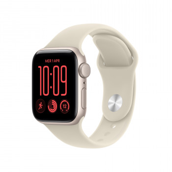 Apple Watch SE 3 GPS 40 mm θήκη αλουμινίου Polarstern με αθλητικό λουράκι Sand – S/M