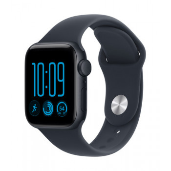 Apple Watch SE 3 GPS 40mm θήκη αλουμινίου Midnight με αθλητικό λουράκι Marineblau - S/M