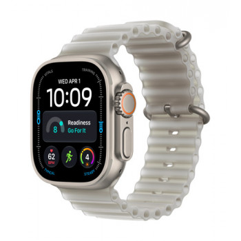Apple Watch Ultra 4 GPS + Cellular 49 mm θήκη φυσικό τιτάνιο με Ocean λουράκι transluzent γκρι
