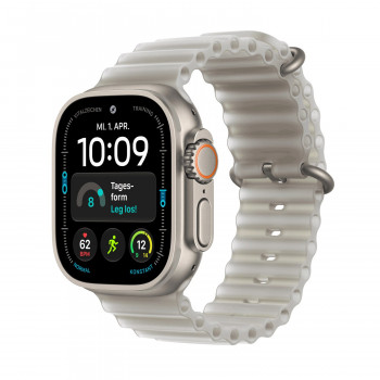 Apple Watch Ultra 4 GPS + Cellular 49 mm θήκη φυσικό τιτάνιο με Ocean λουράκι transluzent γκρι