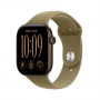 Apple Watch Series 12 GPS + Cellular 46mm θήκη αλουμινίου σκούρου μπρονζέ με αθλητικό λουράκι ελιάς - M/L