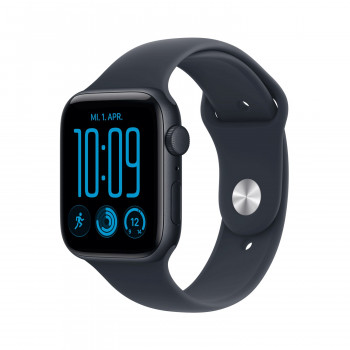 Apple Watch SE 3 GPS 44 mm θήκη αλουμινίου μεσάνυχτα με αθλητικό λουράκι μπλε – M/L
