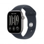 Apple Watch Series 12 GPS 46mm θήκη αλουμινίου Space Grey με Navy Blue Sport Band - S/M