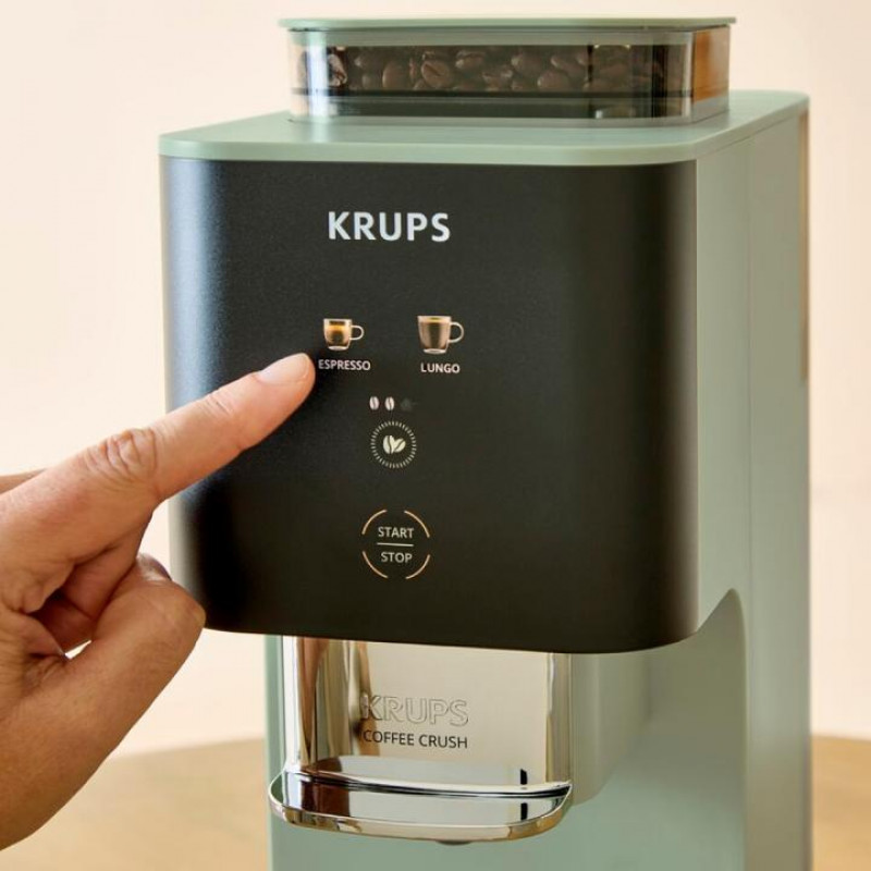 Krups Coffee Crush SA401LE0 Μηχανή espresso, Μαύρο/Πράσινο