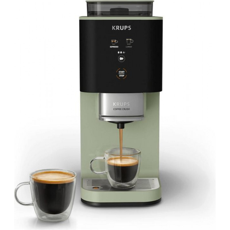 Krups Coffee Crush SA401LE0 Μηχανή espresso, Μαύρο/Πράσινο