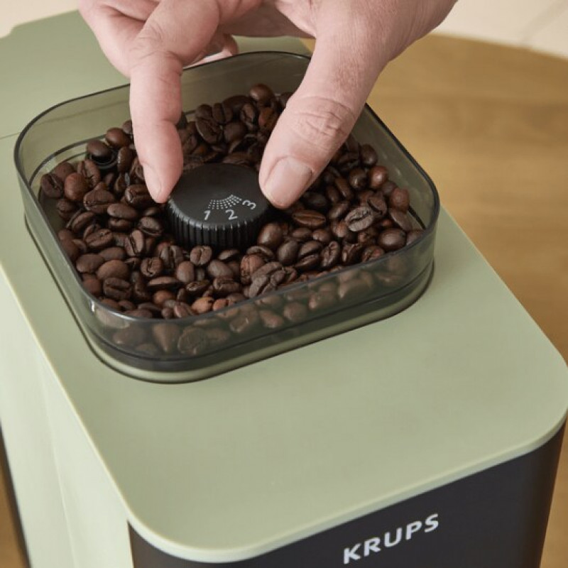 Krups Coffee Crush SA401LE0 Μηχανή espresso, Μαύρο/Πράσινο