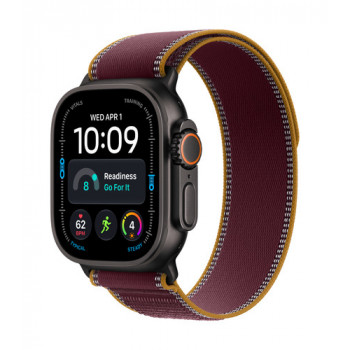 Apple Watch Ultra 4 GPS + Cellular 49 mm θήκη τιτανίου μαύρη με Trail Loop Burgund – S/M