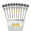StarTech.com Slim Καλώδιο Patch Cat6a U/FTP RJ45, 0,3 m, Γκρι, Συσκευασία 10 τεμ.
