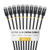 StarTech.com Slim Καλώδιο Patch Cat6a U/FTP RJ45, 0,3 m, Μαύρο, Συσκευασία 10 τεμ.