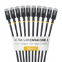 StarTech.com Slim Καλώδιο Patch Cat6a U/FTP RJ45, 0,15 m, Μαύρο, Συσκευασία 10 τεμ.