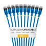 StarTech.com Slim Καλώδιο Patch Cat6a U/FTP RJ45, 0,15 m, Μπλε, Συσκευασία 10 τεμ.