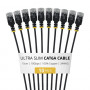 StarTech.com Slim Καλώδιο Patch Cat6a U/UTP RJ45, 0,15 m, Μαύρο, Συσκευασία 10 τεμ.