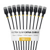 StarTech.com Slim Καλώδιο Patch Cat6a U/UTP RJ45, 0,15 m, Μαύρο, Συσκευασία 10 τεμ.