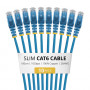 StarTech.com N6PAT100CMBLS10PK Slim Καλώδιο Patch Cat6, RJ45, 1 m, Μπλε, Συσκευασία 10 τεμ.