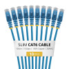 StarTech.com N6PAT100CMBLS10PK Slim Καλώδιο Patch Cat6, RJ45, 1 m, Μπλε, Συσκευασία 10 τεμ.